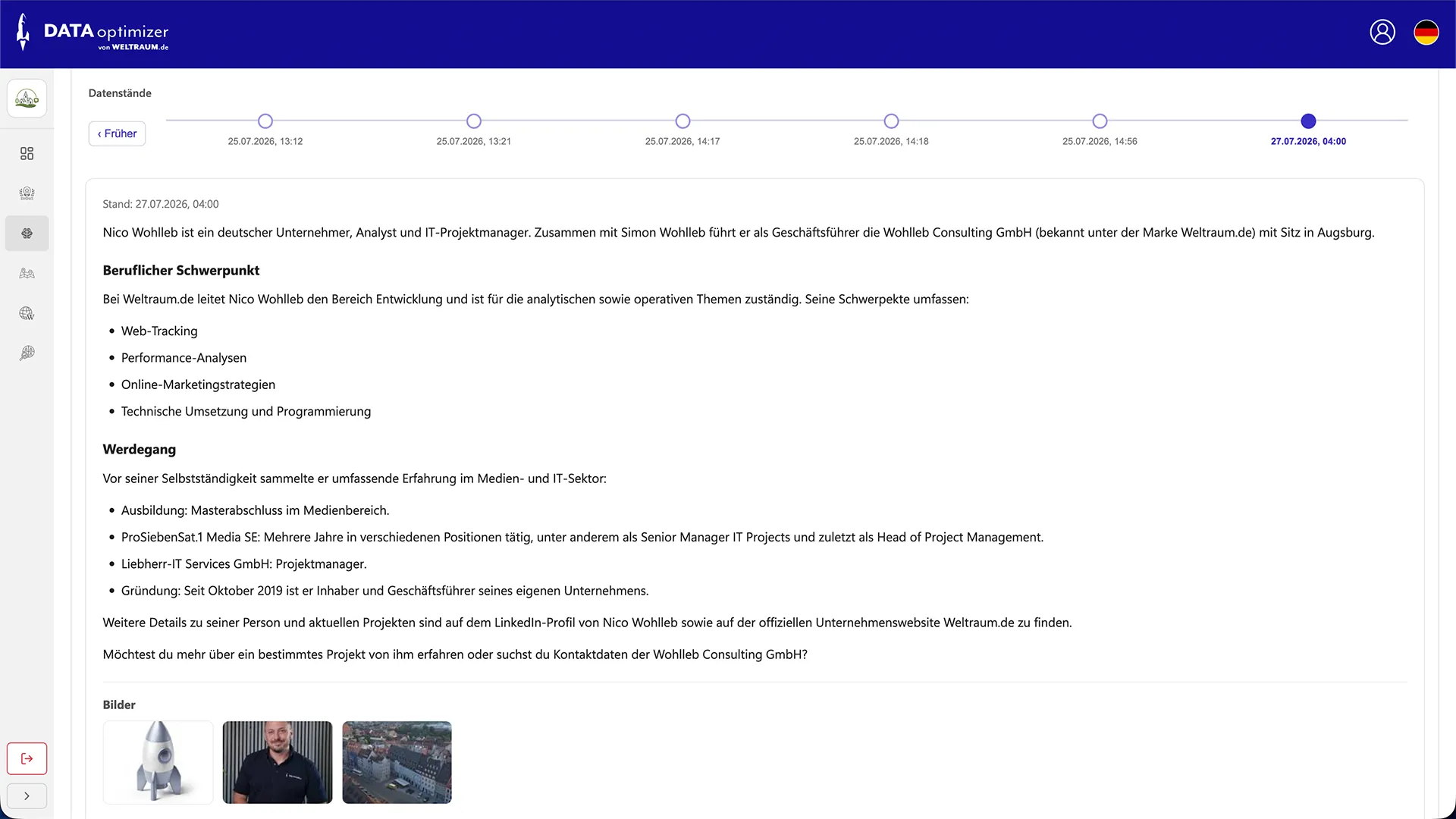 DATA opimtizer - KI-Übersicht