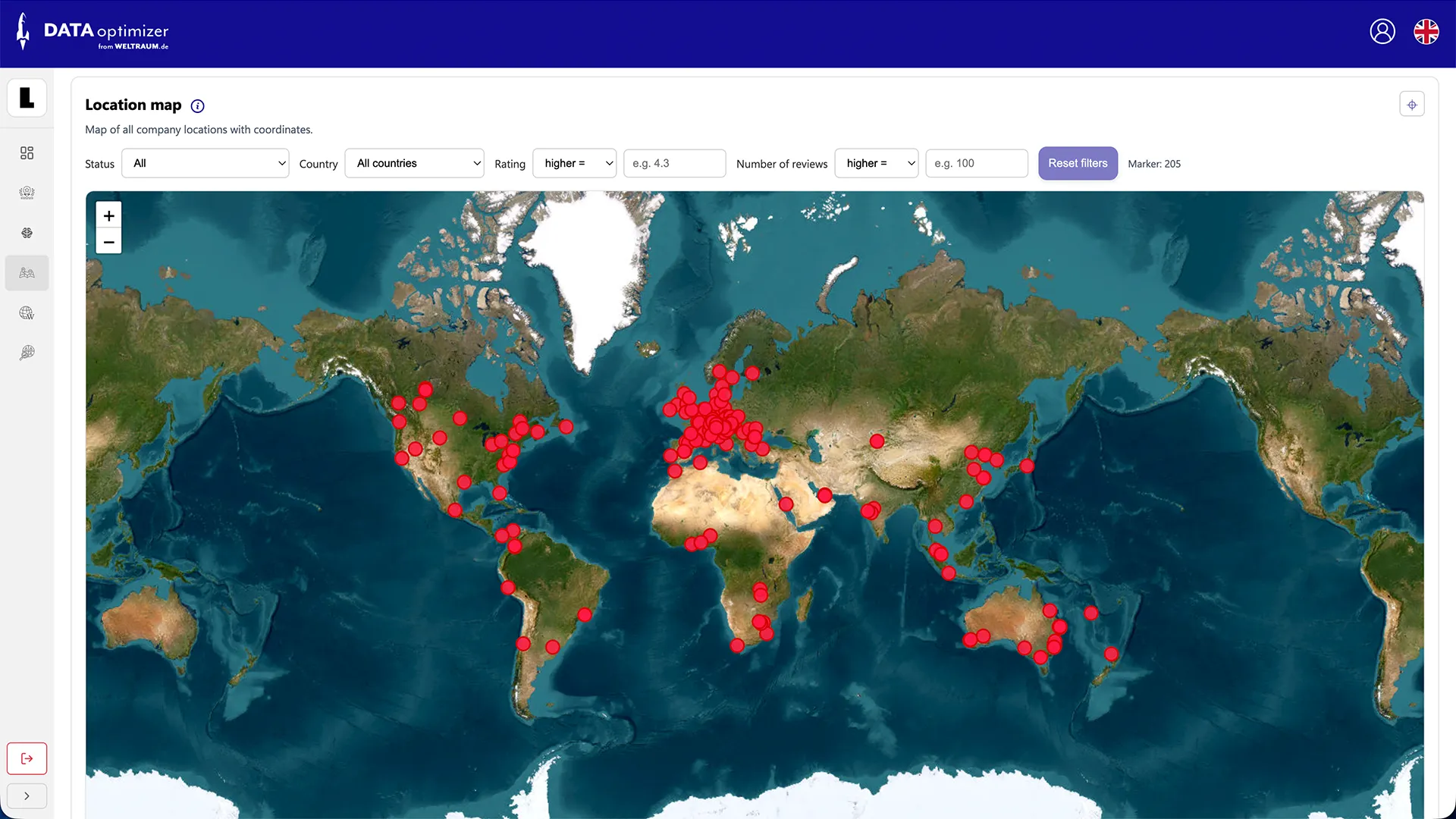 DATA opimtizer - Locations en