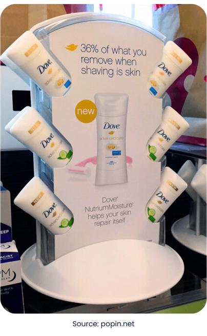 Dove Counter Display