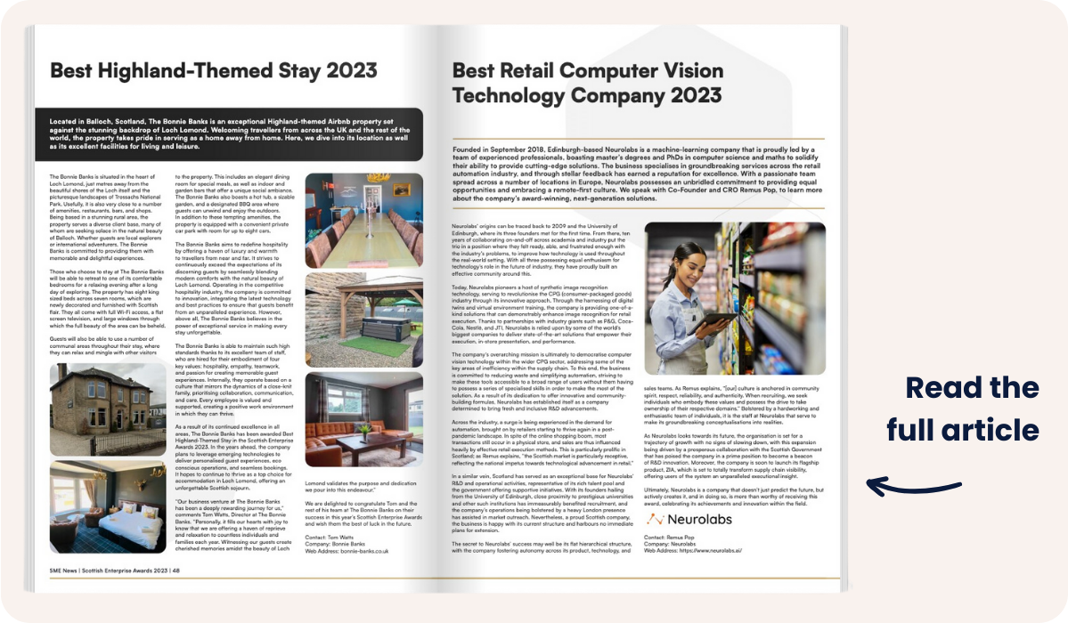 SME Scottish Enterprise Awards 2023 Editorial