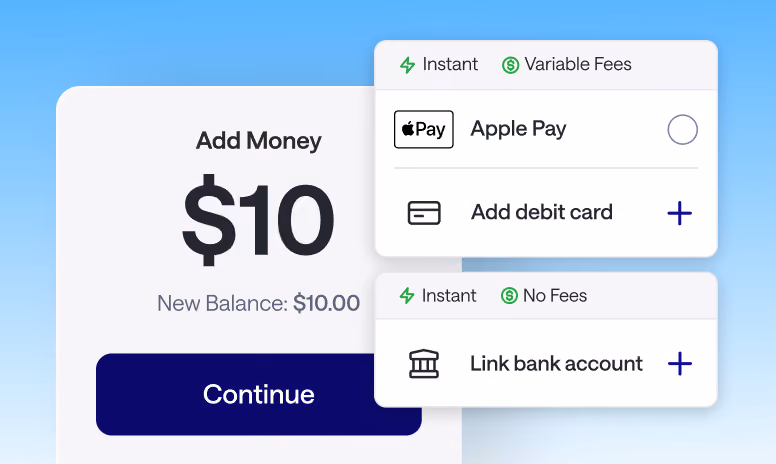 Account funding payment illustration