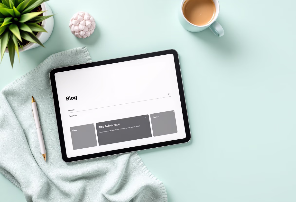 image of blog subscription (for a direct-to-consumer electronics brand)