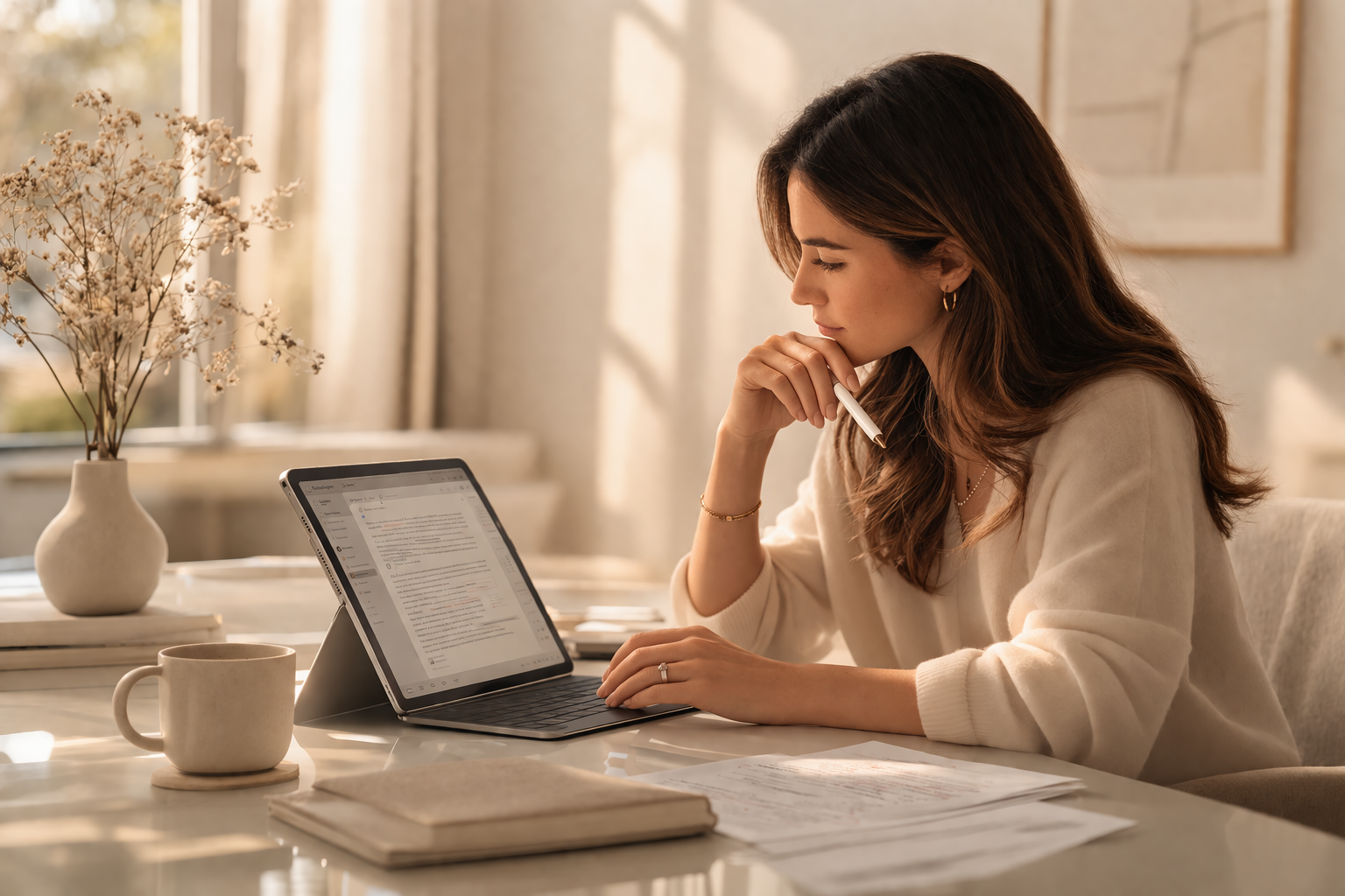 image of a business setting with digital devices