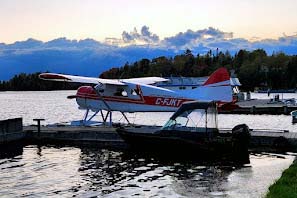 Bushplane docked on a remote Temagami lake