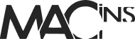 MAC INS logo with stylized large letters MAC and smaller letters INS.