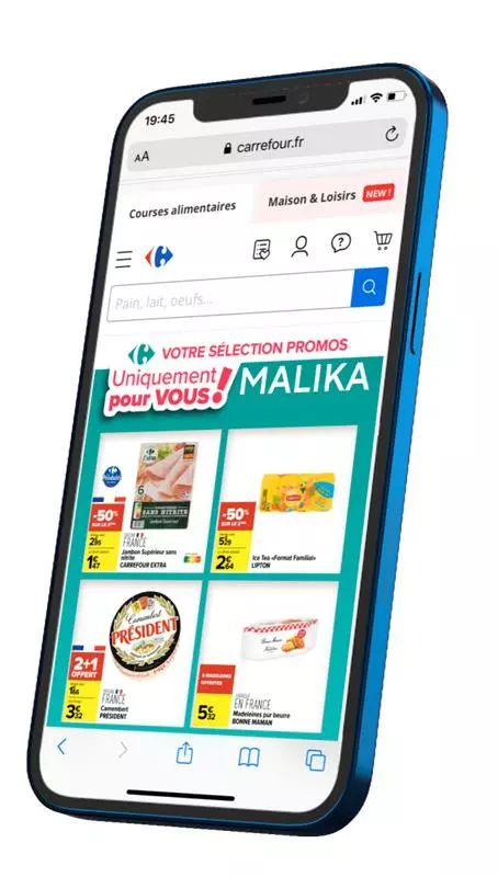 E-catalogo personalizzato su mobile