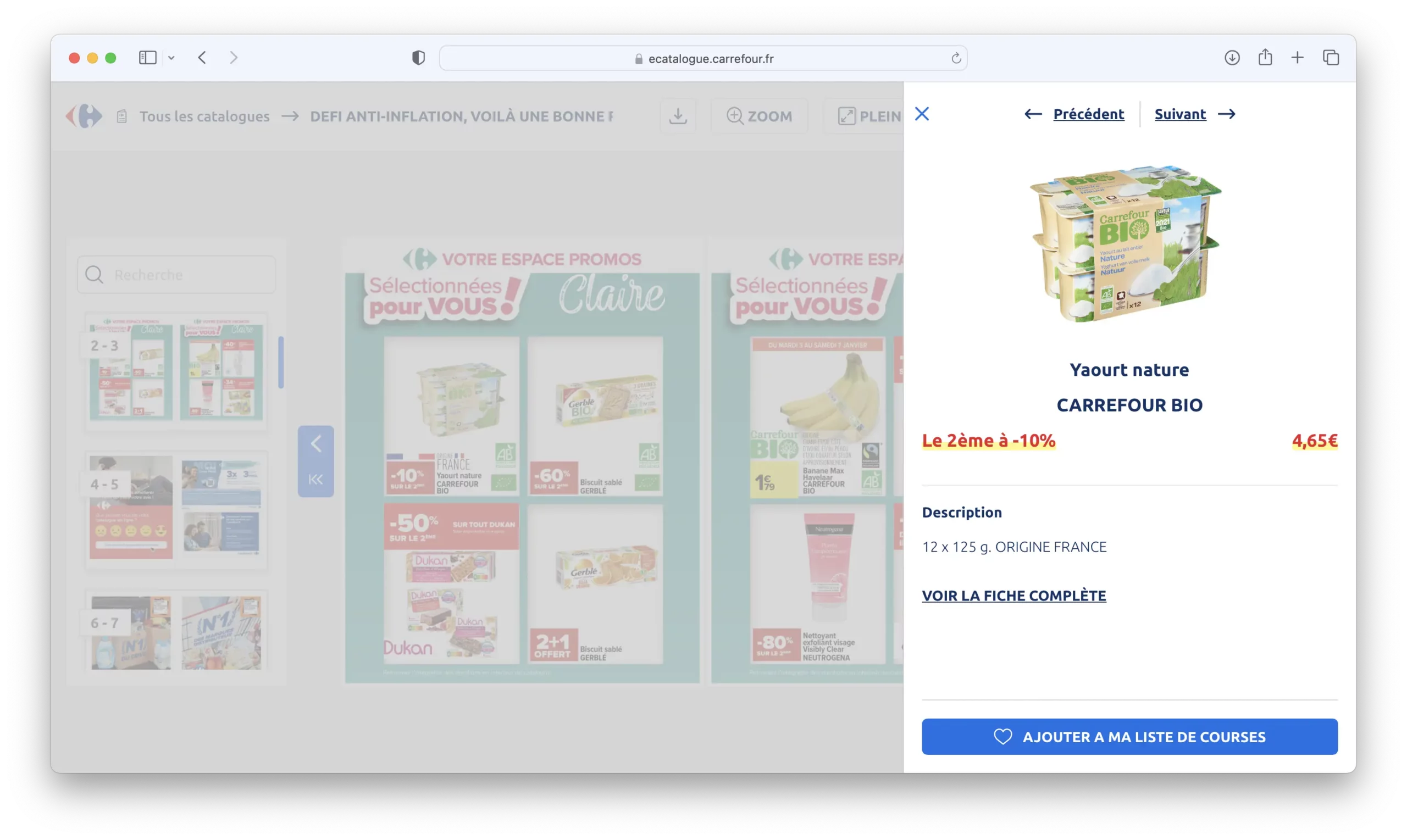 Scheda prodotto dell'e-catalogo personalizzato