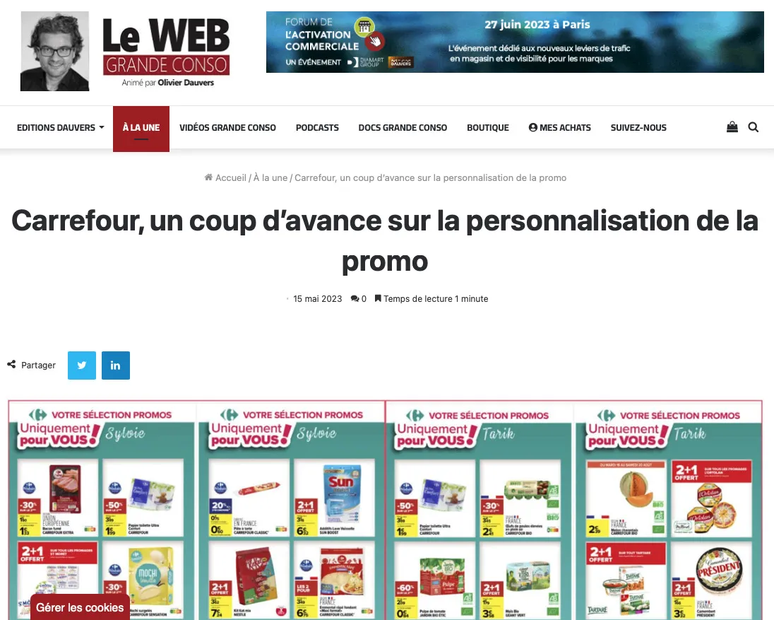 Carrefour promo personalisation