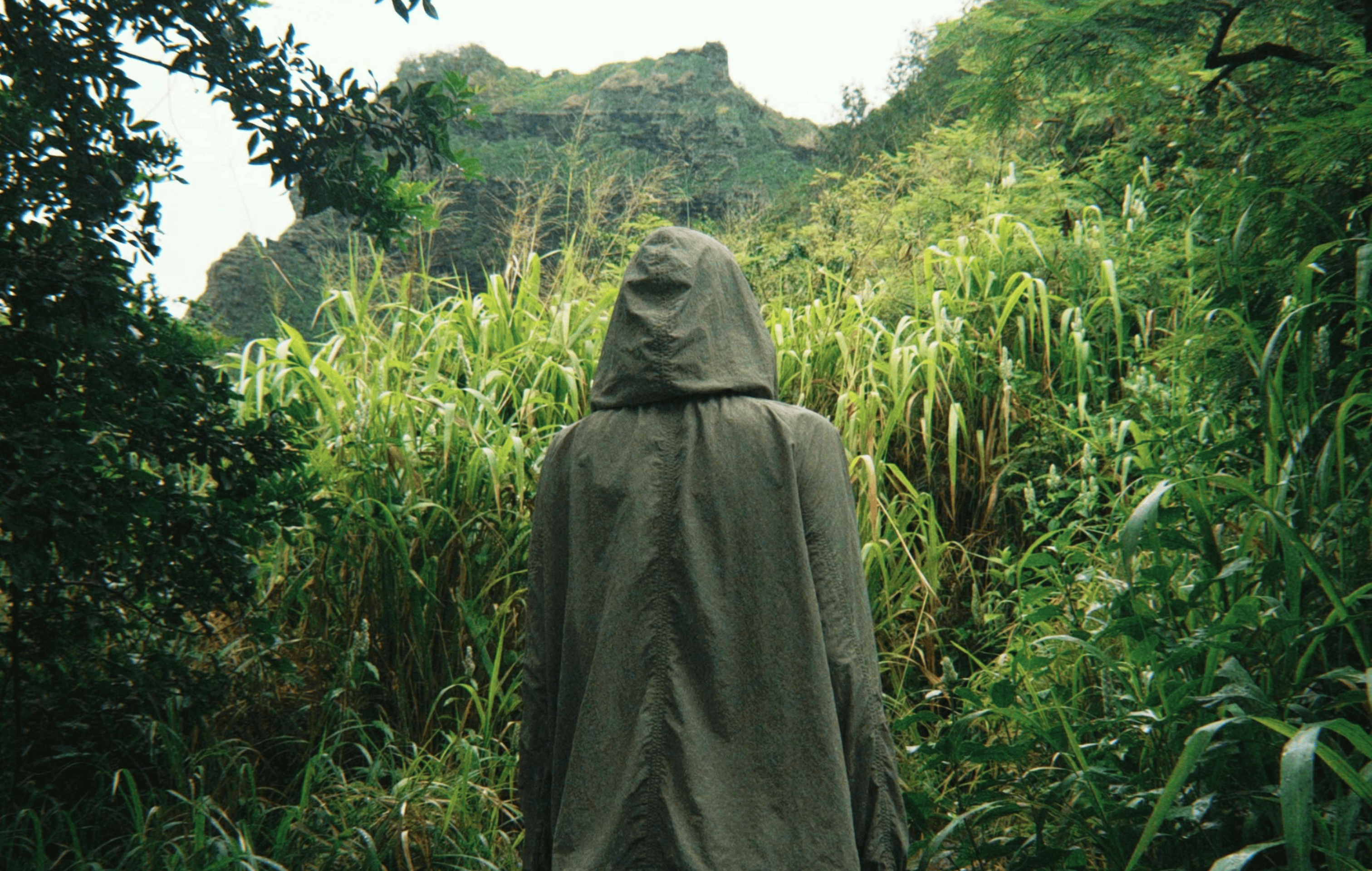 person in mountain nature