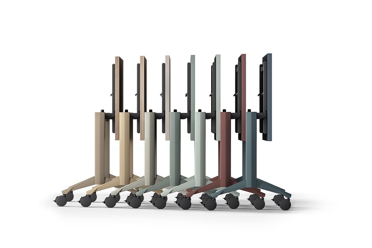 Zori training tables nested with different colors. 