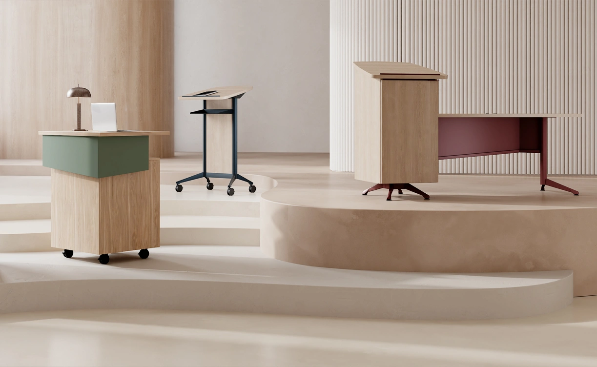 View Zori Lecterns and Teacher Desks.