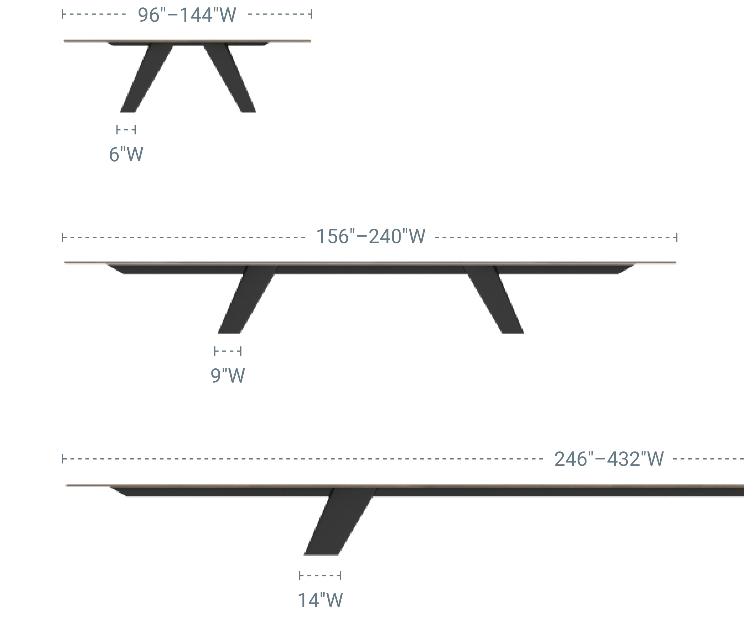 Expanse conference table with Portrush quartz top