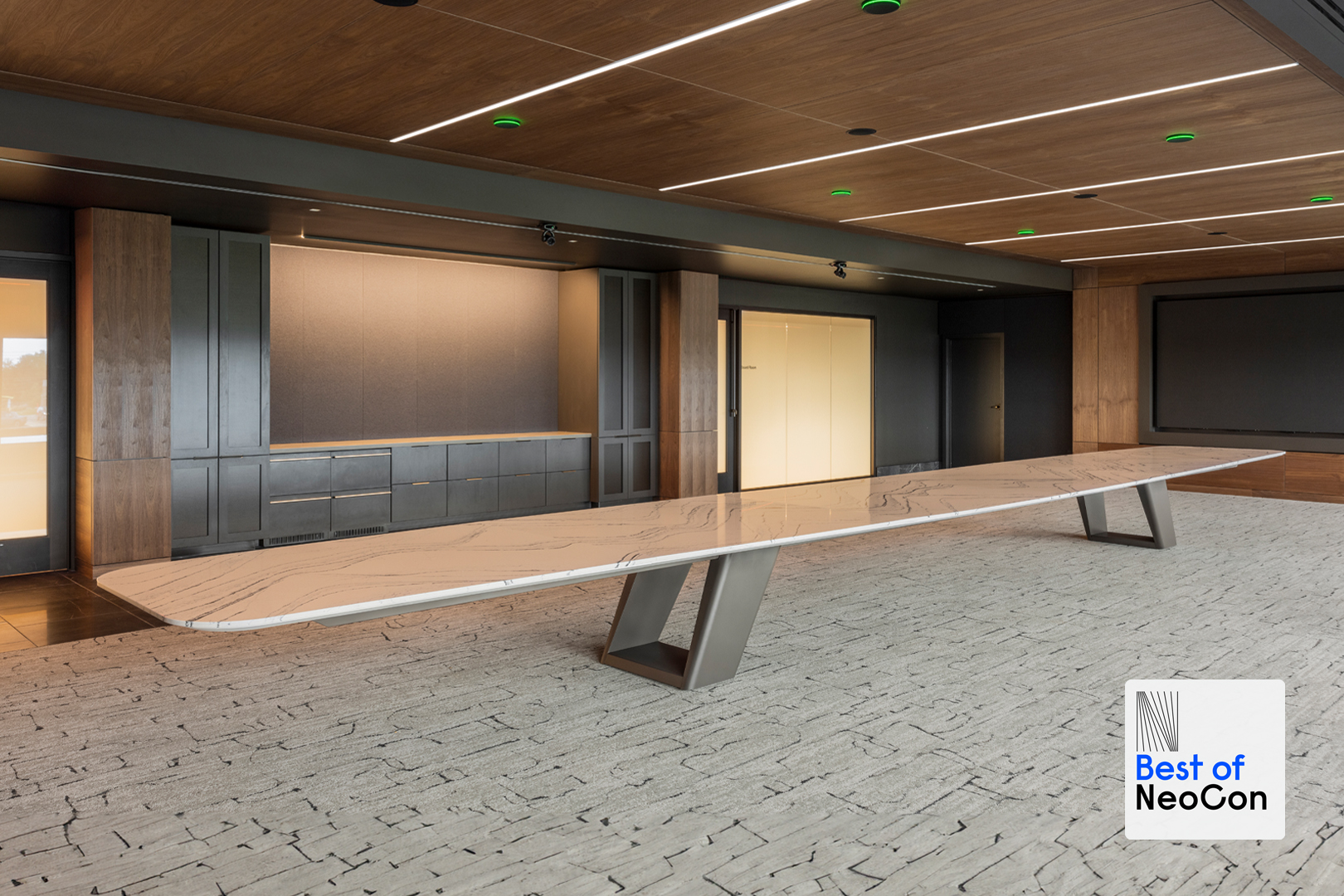Expanse conference table with Portrush quartz top