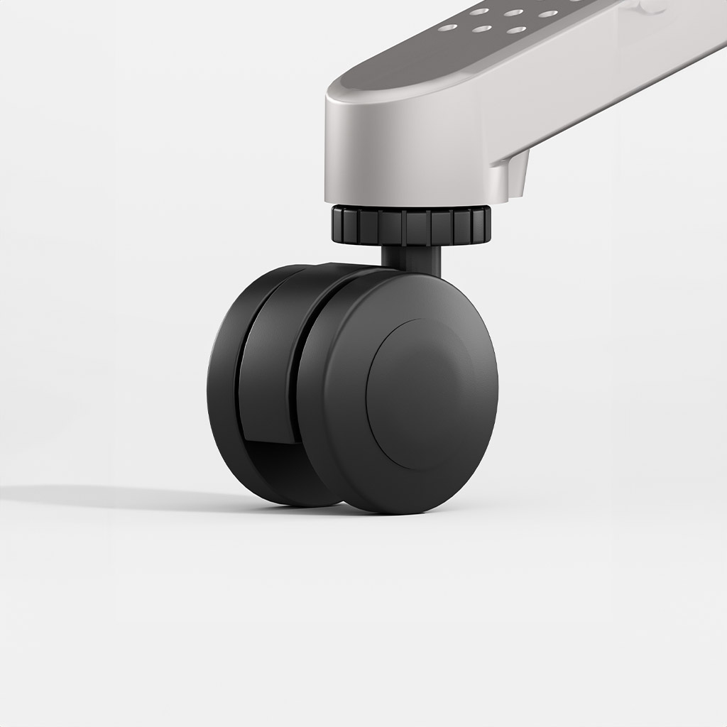 Quantum leveling caster detail