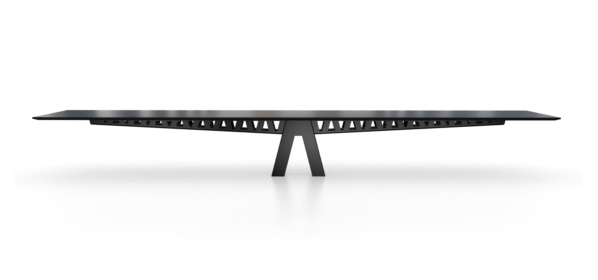 Enwork Equilibrium conference table with truss aesthetic.