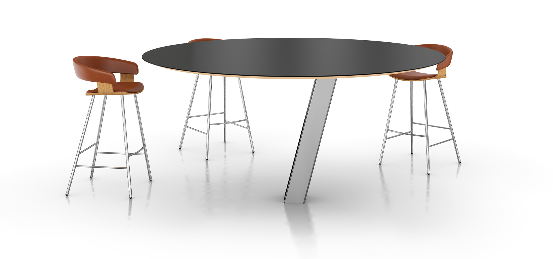 Enwork Equilibrium standing-height round table.
