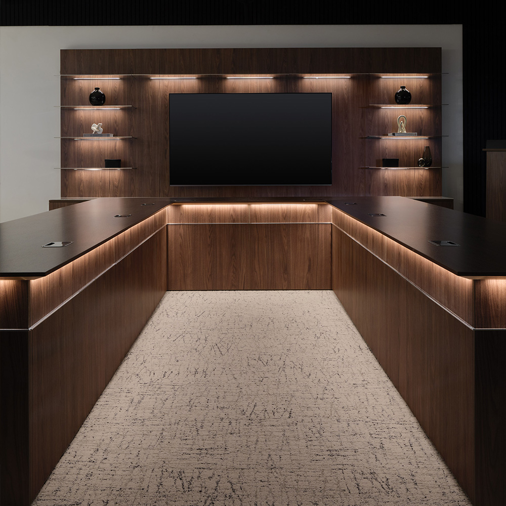Table with Lights and TV Monitor