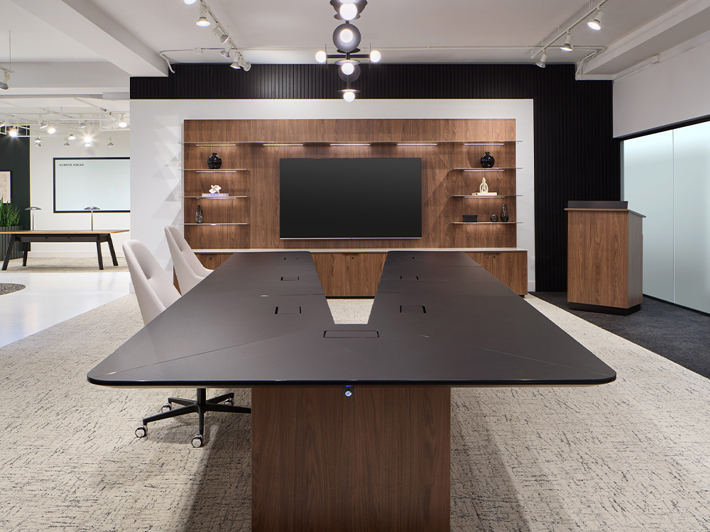 Table with TV Monitor