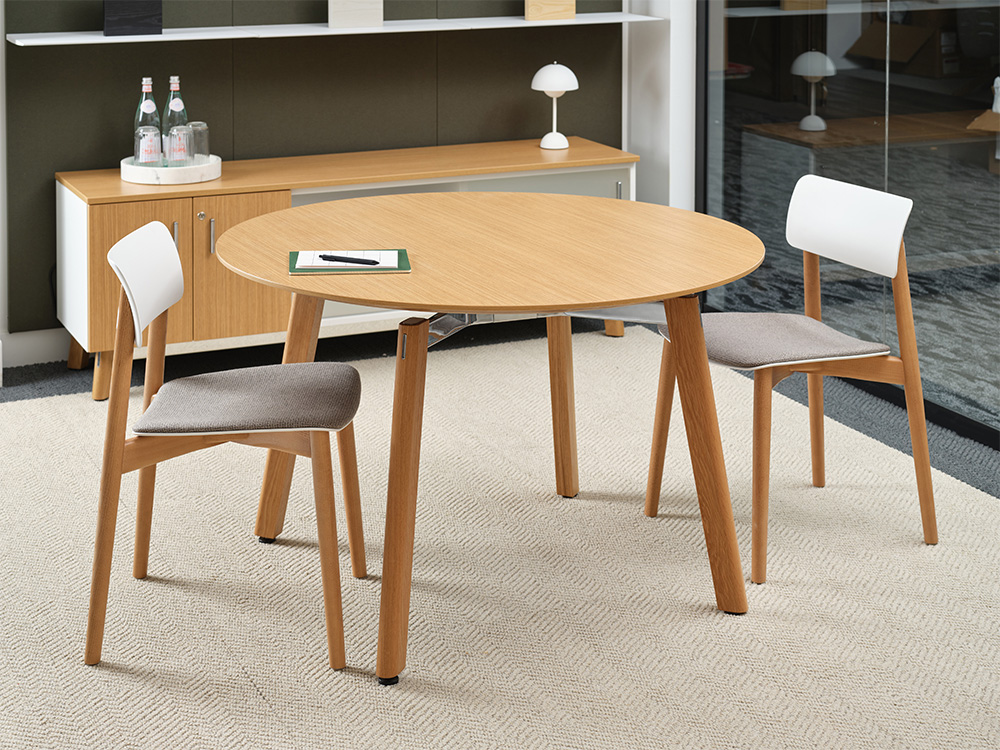 Round table with chairs