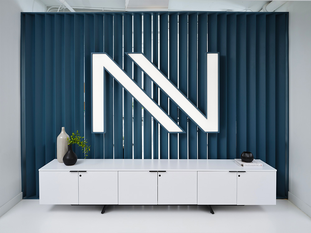 Storage with N on the wall