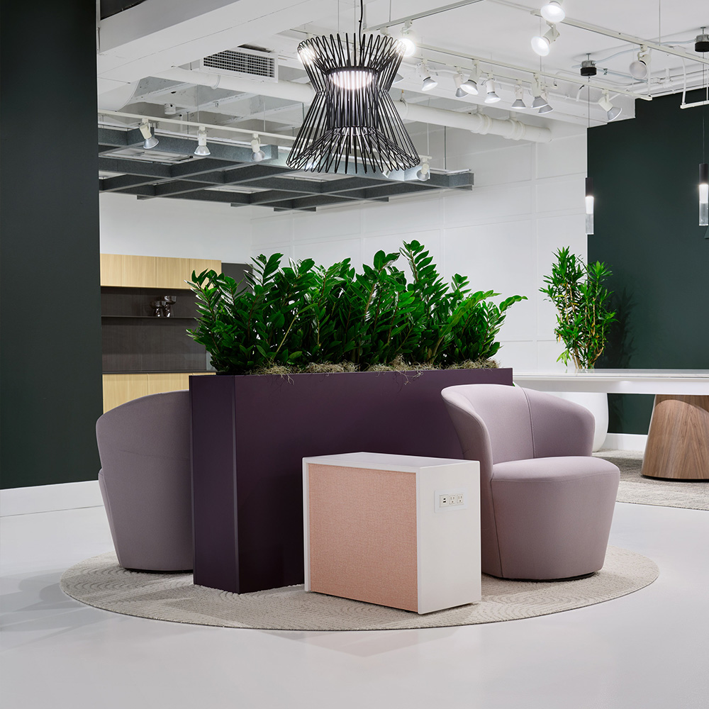 Planter with chair and table