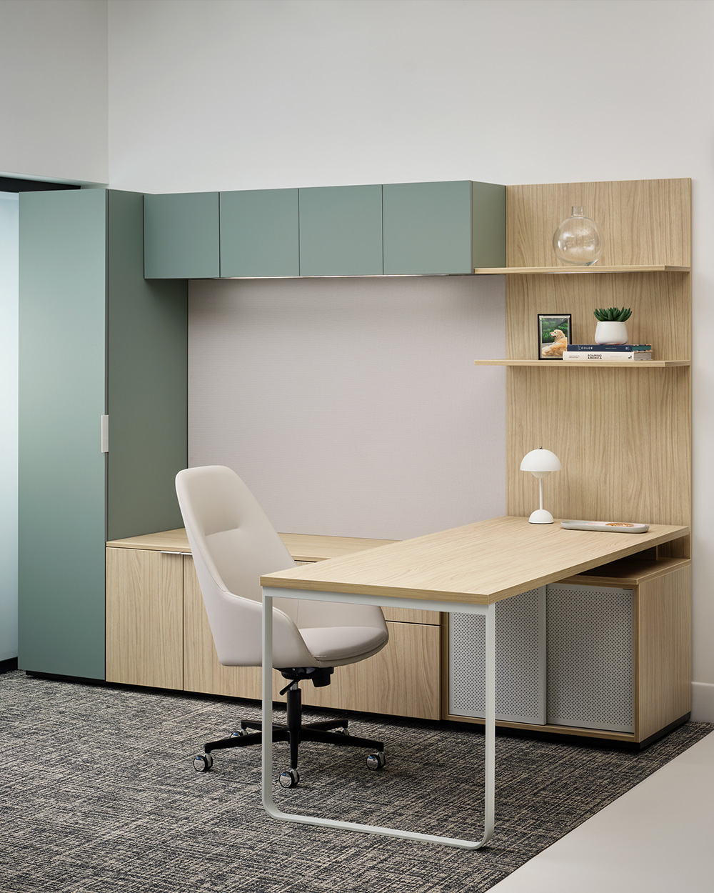 Desk with chair and storage