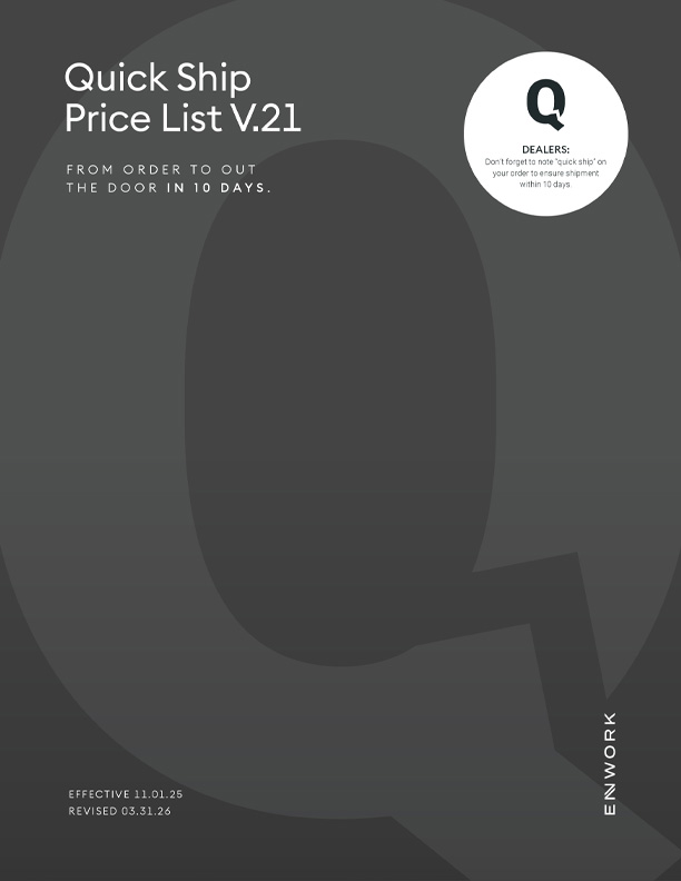 Enwork Quick Ship Price List V21 cover.