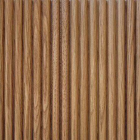Clear Coat on White Oak tambour swatch.