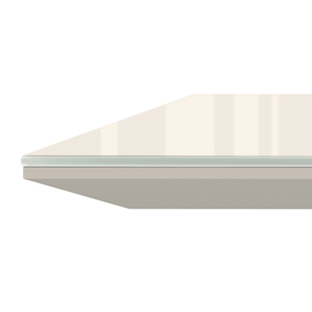 Light Beige Gloss back-painted glass swatch.