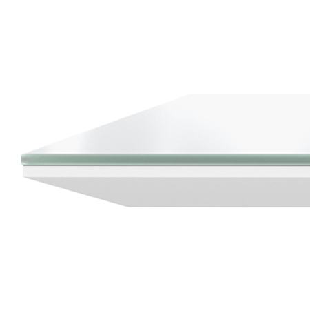 White Frosted back-painted glass swatch.