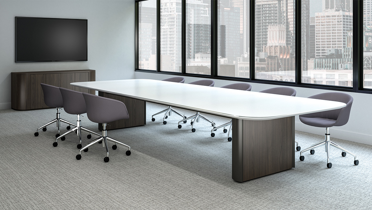 Conference Space featuring Camber table and coordinating Luna Credenza