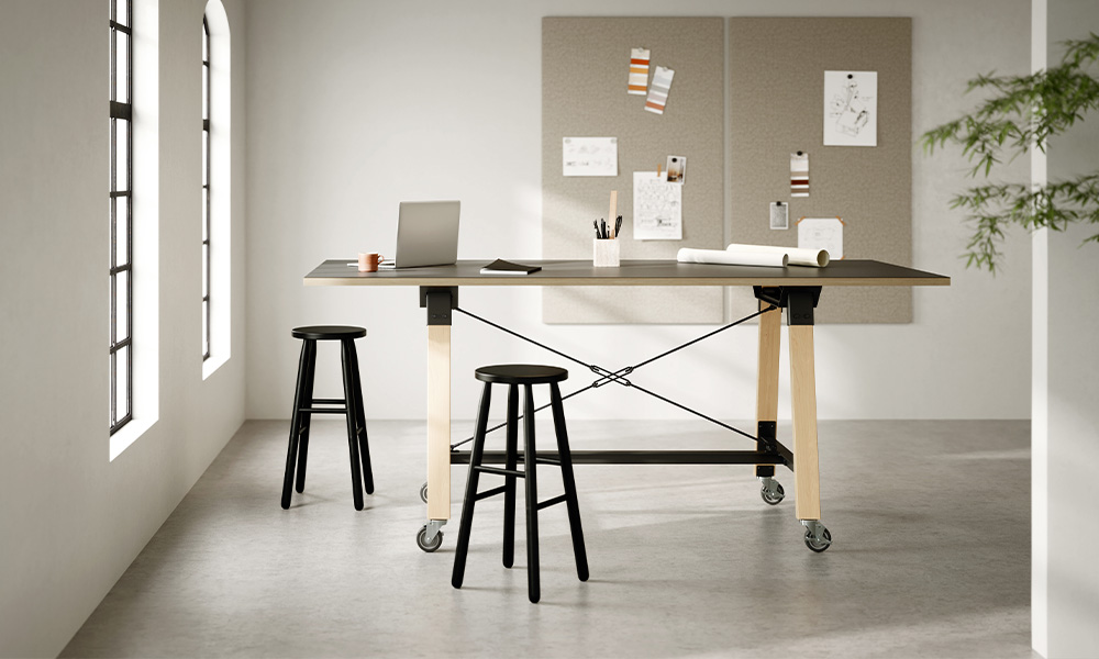 Adventure table with stools.