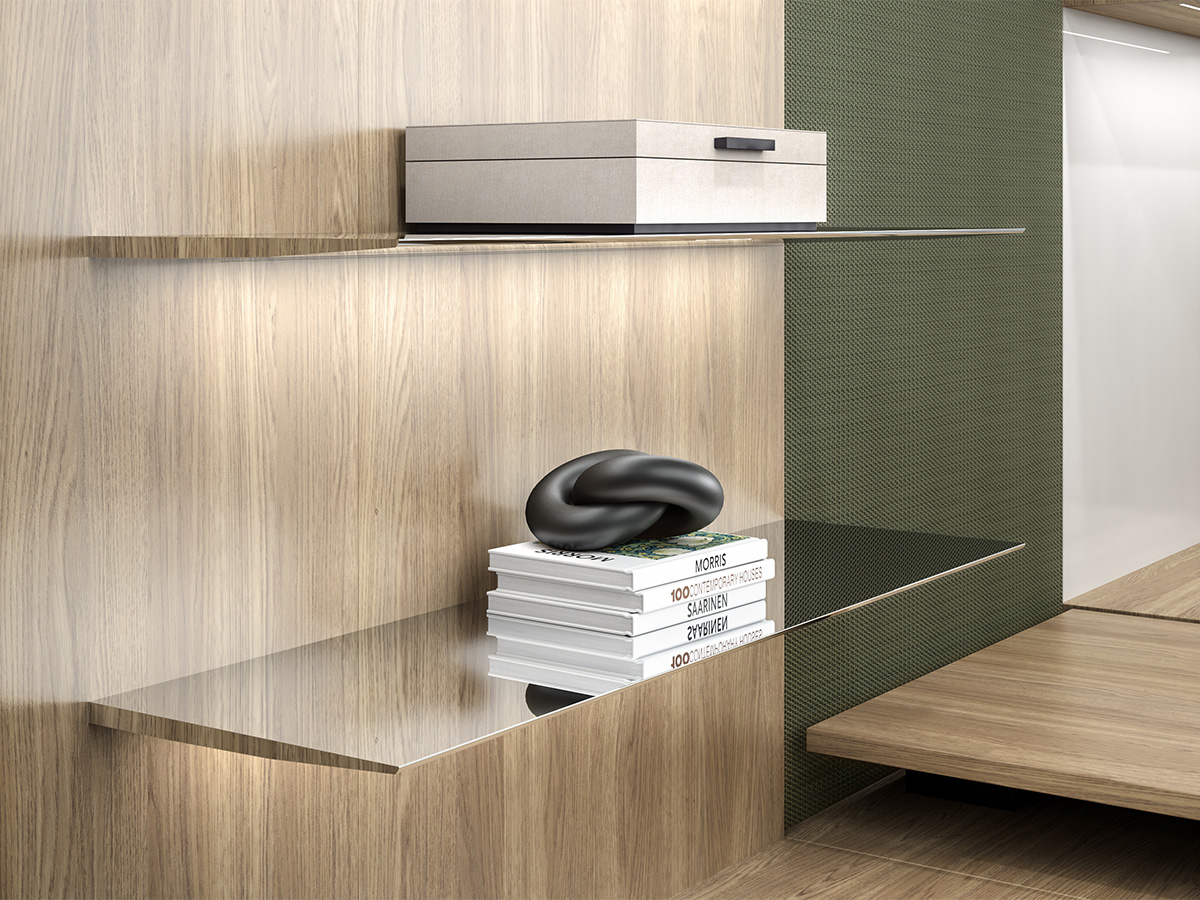 Affinity shelf detail.