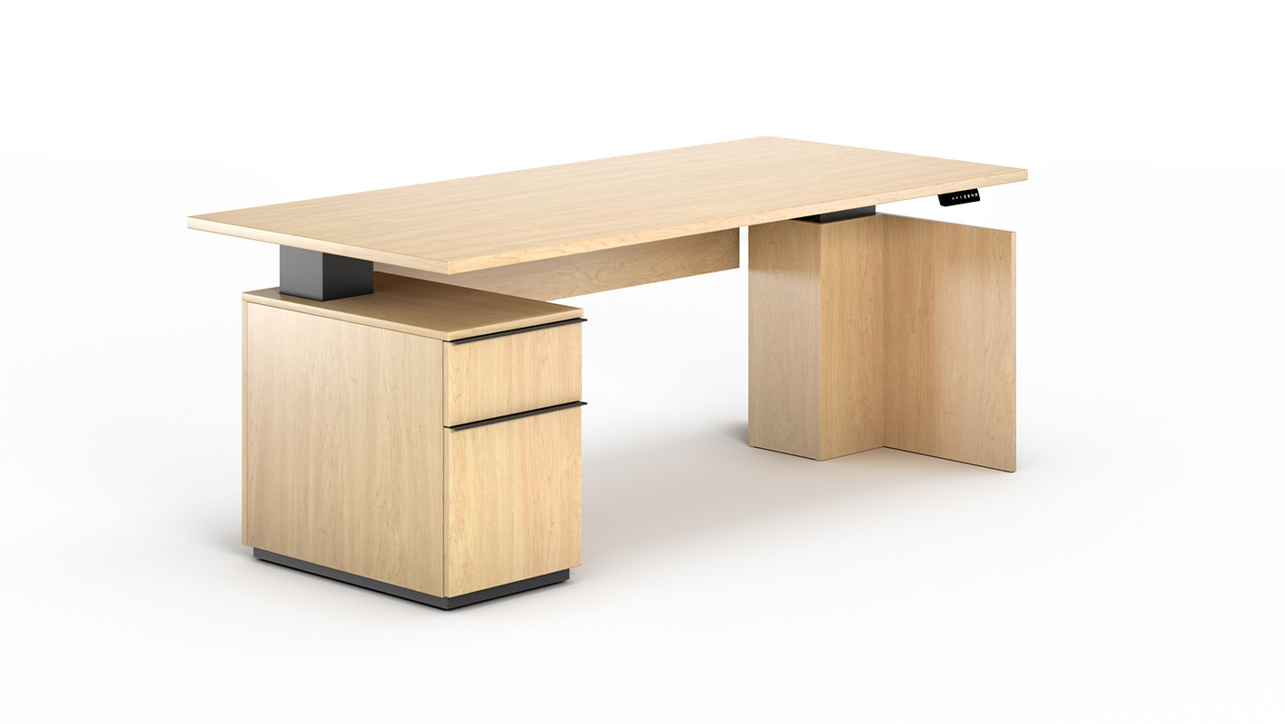 Affinity End Panel Desk with Ped.