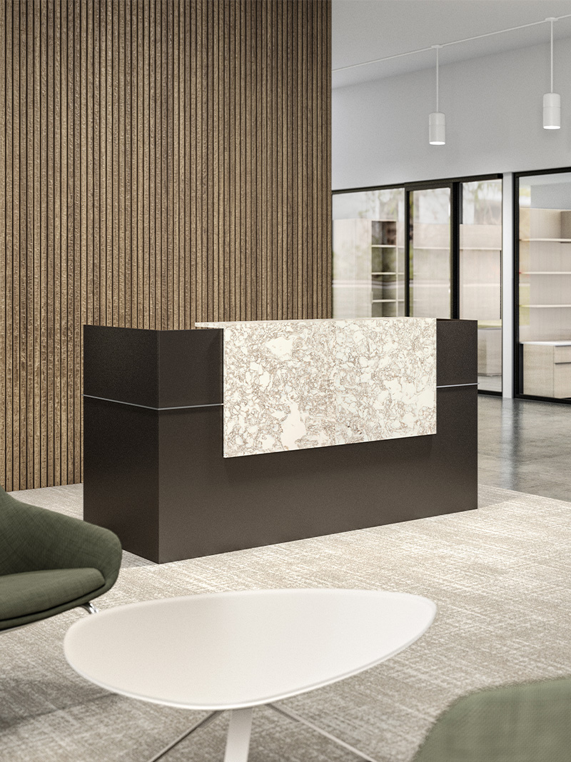 Affinity reception with quartz front.
