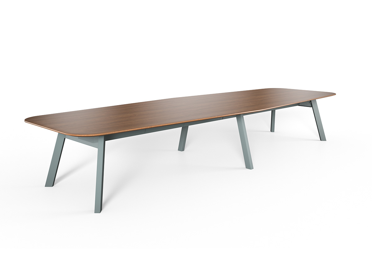 Alkalign table with rounded diamond top.