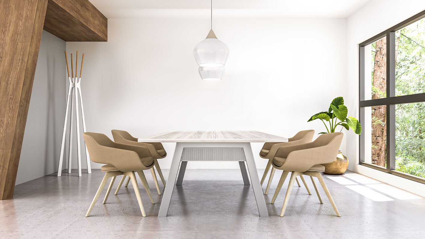 Alkalign table with chairs.