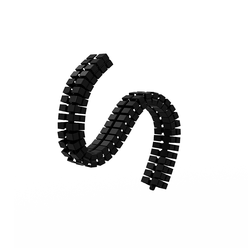 Curved cable manager. 
