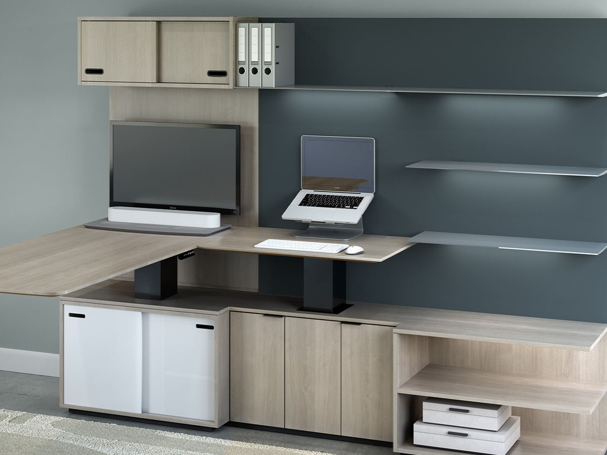 Detail showing the Cayman height-adjustable return.