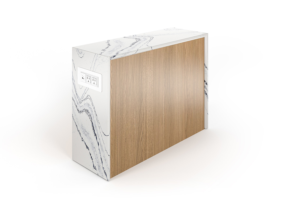 Cortina with Quartz wrapped material.