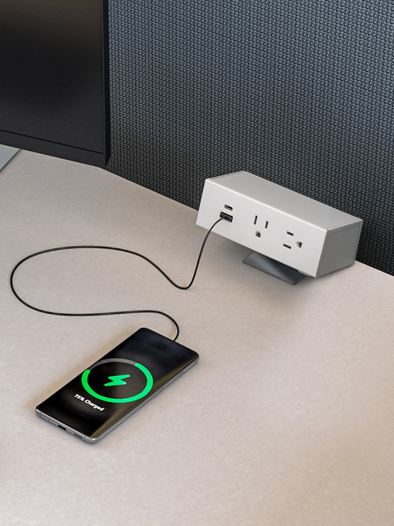 Dean unit with phone plugged in. 