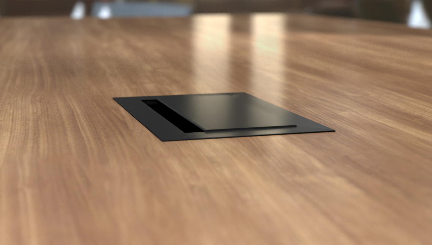 Single-sided Ellora power unit in black. 