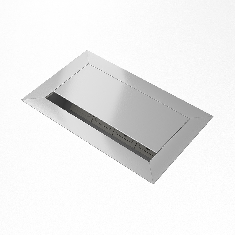Closed Ellora power unit in silver. 