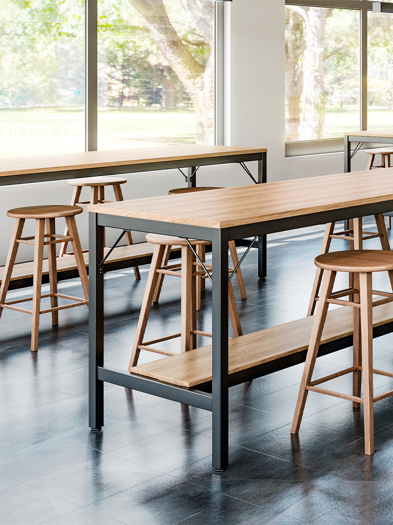 Emerson table in a classroom. 