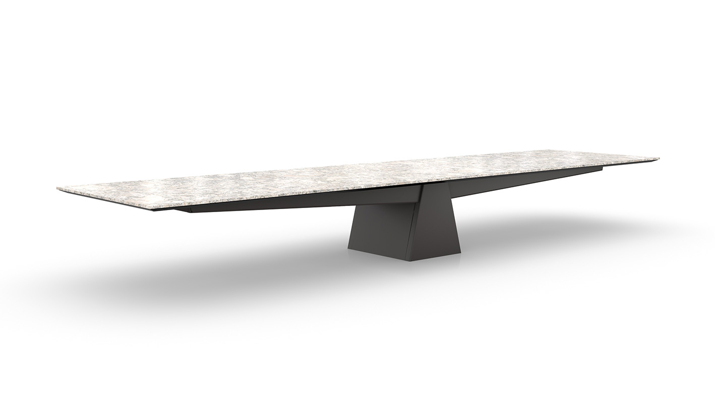 Equilibrium conference table on a white background. 