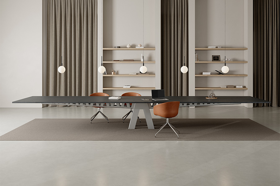 Equilibrium table in a conference room. 