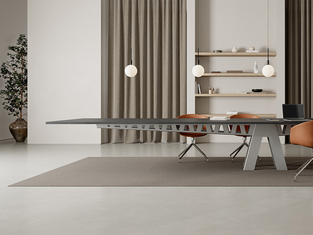 Equilibrium conference table in a conference room. 