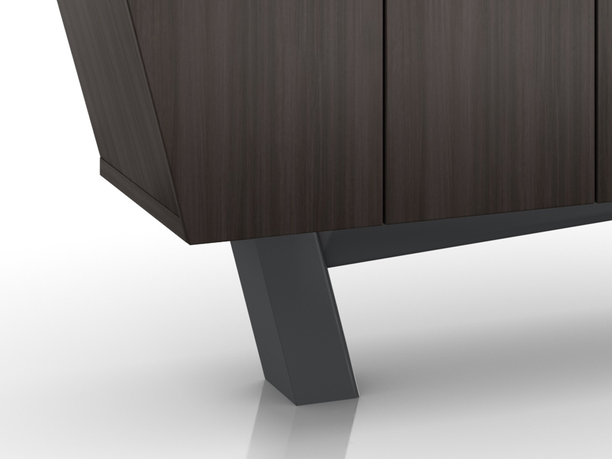 Equilibrium credenza foot with white background. 