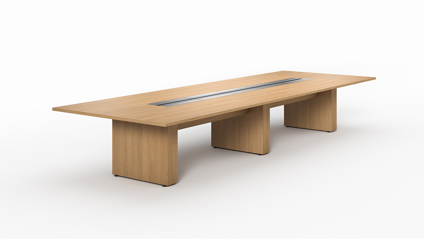 Foundation conference table with white background. 