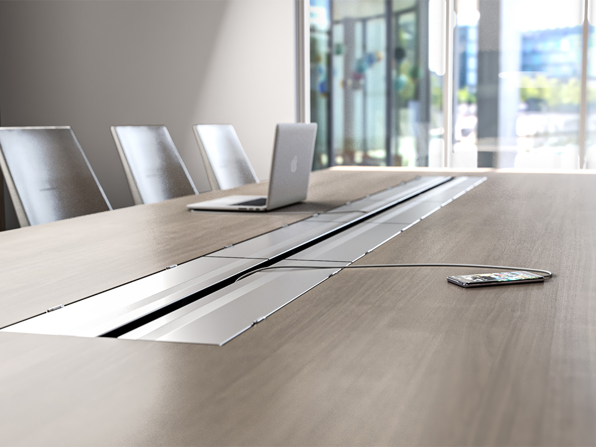 Foundation table with integrated trough.